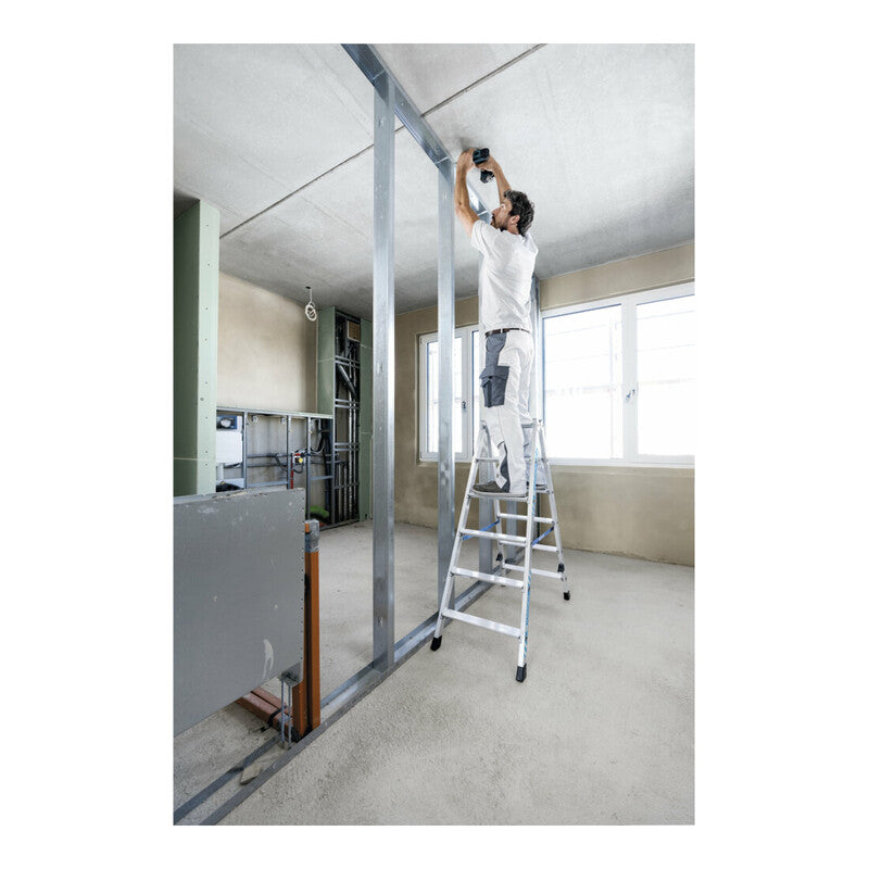 ZARGES Stufen-Stehleiter Nova B 2x3 Stufen rutschsicher 5,8kg Arbeitshöhe 2,1m - 4003866424634
