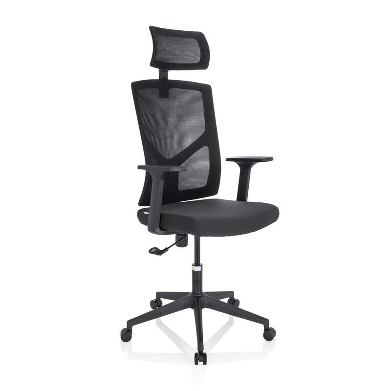 hjh OFFICE Bürostuhl Drehstuhl BRETON B schwarz Schreibtisch Netzstoff - 4064323014683