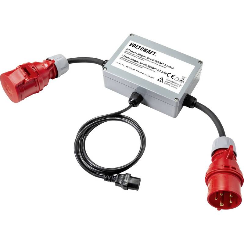 VOLTCRAFT Messadapter VC GT 6001 16A RCD Leckstrommessgerät CAT III 300V 680mm - 4064161079257