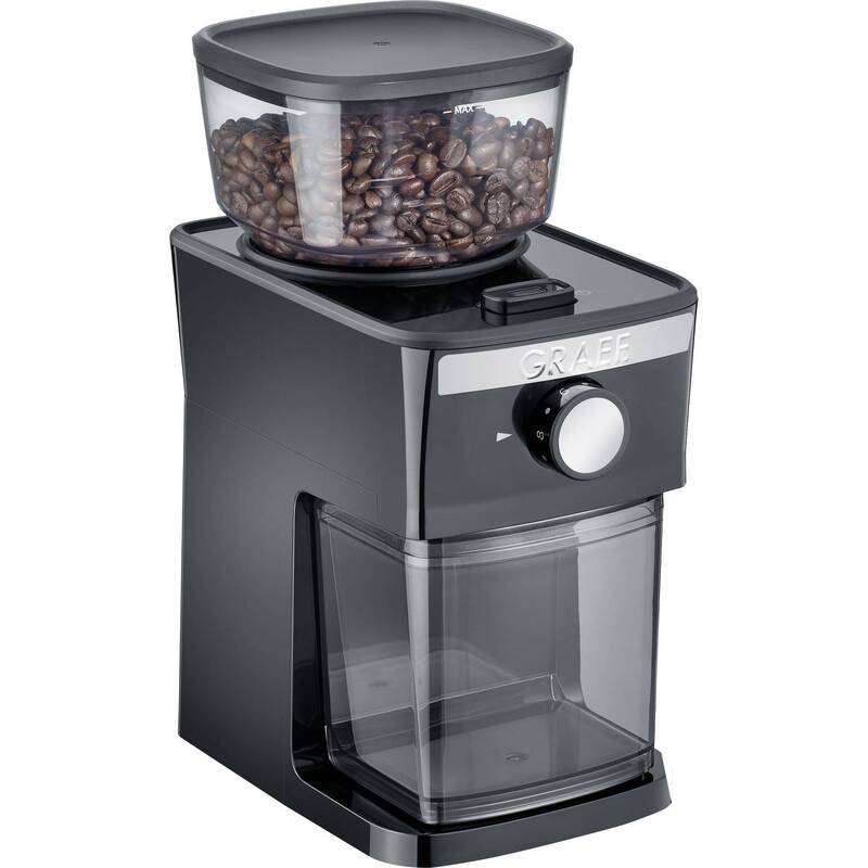 Graef Kaffeemühle CM252 Edelstahl-Scheibenmahlwerk schwarz 130W 17 Mahlgrade - 4001627029678
