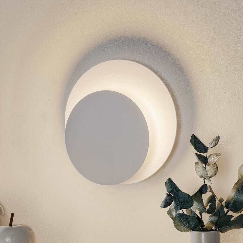 Wandleuchte Wandlampe Circle Leuchte Lampe rund Form weiß Stahl Innenbeleuchtung - 5901738918443