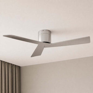 B-Ware Lucande Deckenventilator Ventoro silber 132cm mit Fernbedienung Räume bis 20 m²