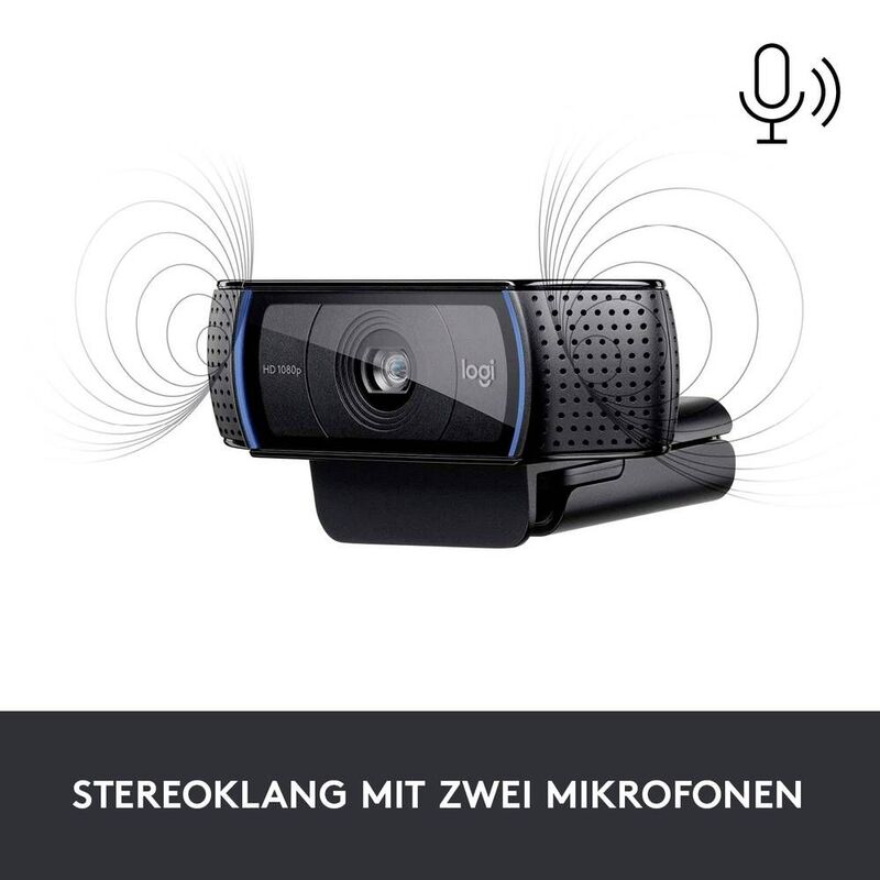 Logitech HD Pro Webcam C920 Full HD-Webcam 1920 x 1080 Pixel Klemm-Halterung - 5099206061309