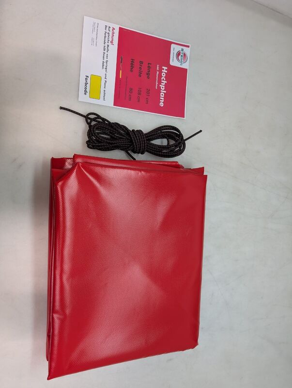 Hochplanenset Variolux 750 850 PVC Plane Hochspriegel rot 80cm 2,3m³ - 4024187089609