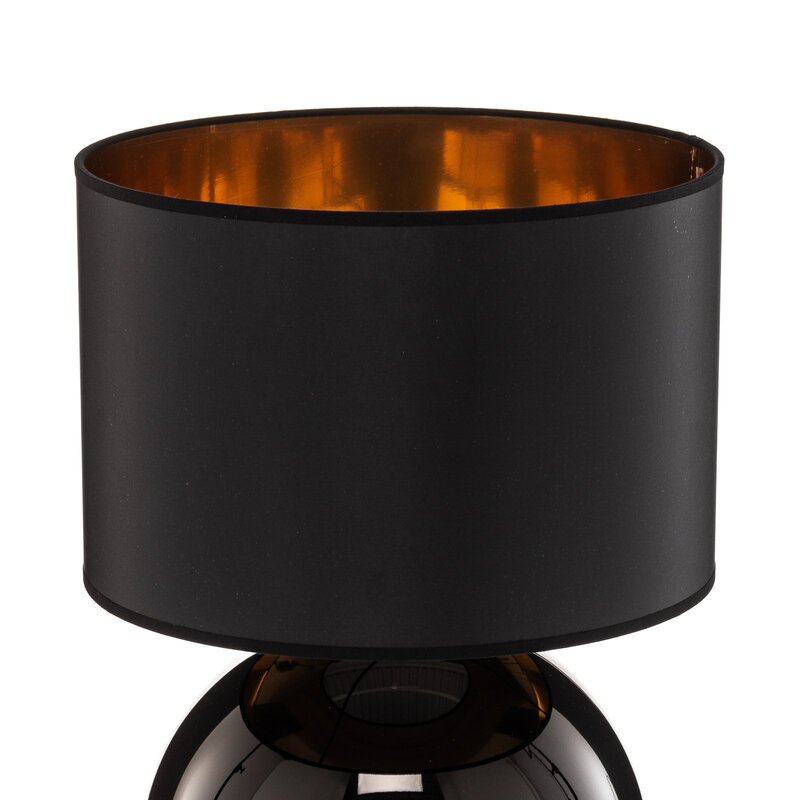 TK Lighting Tischleuchte Palla Ø 36 cm schwarz/gold Lampe Leuchte Leselampe E27 - 5901780550813