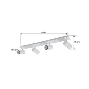 B-Ware Lindby Deckenstrahler Joffrey Deckenlampe Deckenleuchte 80 cm weiß 4-flg. GU10