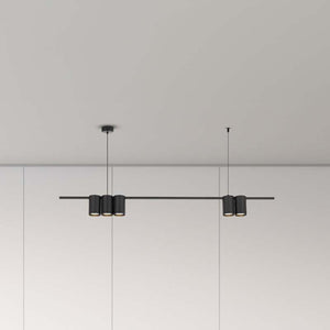 B-Ware Genesis Hängeleuchte Pendelleuchte Lampe schwarz Aluminium Wohnzimmer 100 cm