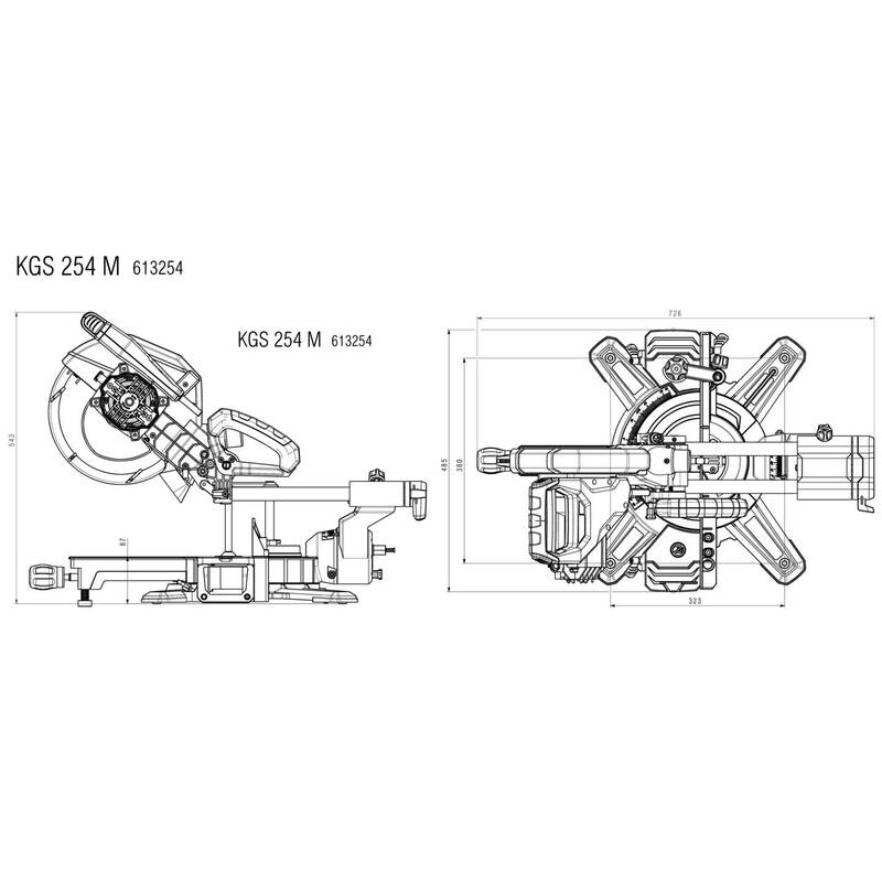Metabo Kappsäge 254mm 1450W Präzisionssäge Handkreissäge Zugfunktion robust - 4061792218192