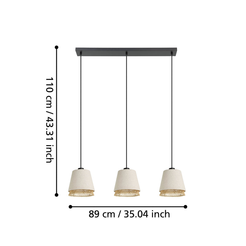 EGLO Tabley Hängelampe Hängeleuchte Lampe Leuchte Pendellampe Pendelleuchte - 9002759439767