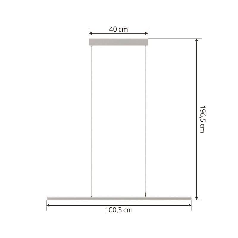 Prios Büro Hängeleuchte Pendelleuchte LED weiß DALI Aluminium Kunststoff - 4251911741445