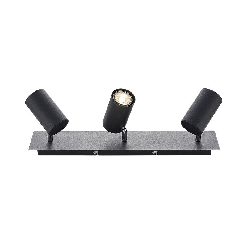 Lindby Deckenstrahler Joffrey Deckenleuchte Deckenlampe schwarz 49cm 3-flg GU10 - 42510965725990