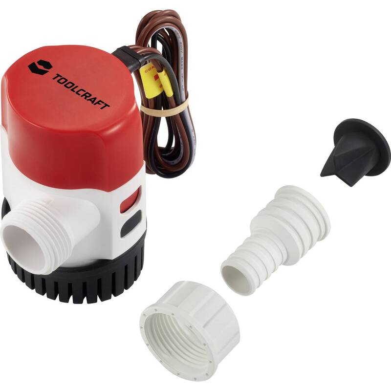 Toolcraft Niedervolt-Tauchpumpe 3028l/h 12V DC Wasserpumpe mit Sensor 3m Höhe - 4064161189123