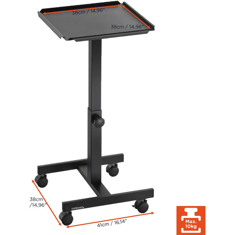 Celexon Projektionstisch höhenverstellbar 60-90cm stabil schwarz 38x38cm Ständer - 4260094731952