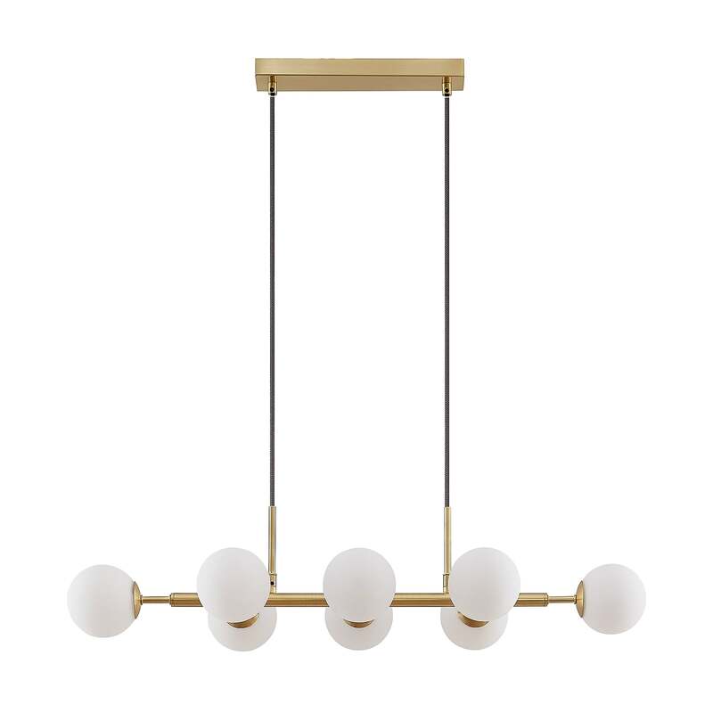 Lindby Kiamo Hängeleuchte Pendelleuchte Deckenlampe Leuchte Glasschirme opal838 - 4251911736328