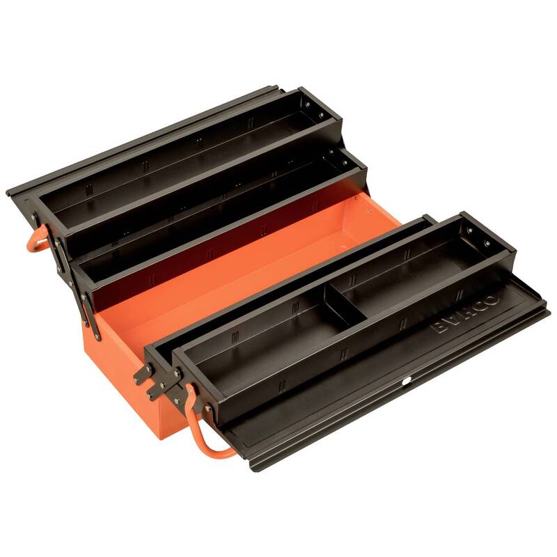Bahco Metallwerkzeugbox Werkzeugkasten Aufbewahrungsbox Werkzeug 5 Fächer - 7314150321407