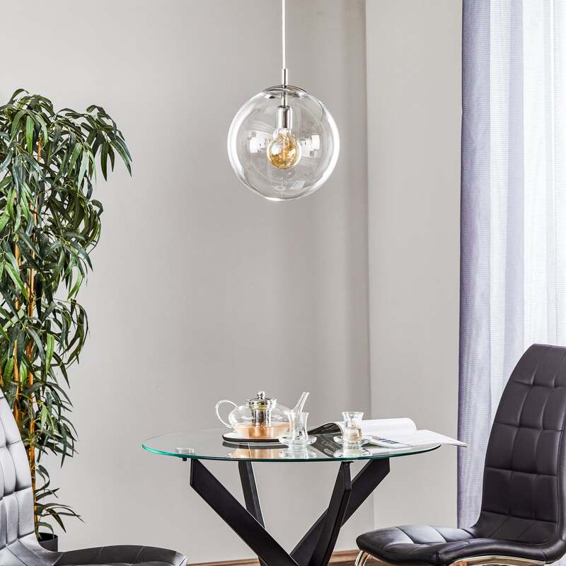 Hängelampe 562 LED Hängeleuchte Pendellampe dimmbar chrom klar Ø30cm 90cm - 5904798618667
