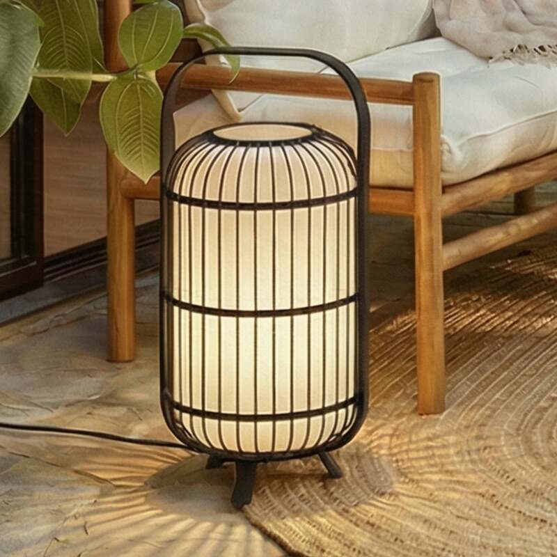 Lucande Terrassenleuchte Außenlampe Tayori schwarz Balkonleuchte wetterfest LED - 4255830904714