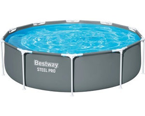 B-Ware Bestway Steel Pro Standpool Ø 305cm Höhe 76cm grau mit SealLock-System Garten