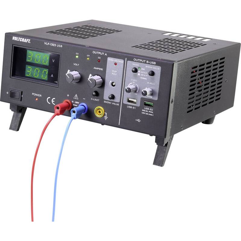 VOLTCRAFT Labornetzgerät VLP-1303 USB 0-30V 0.01-3A 123W 3 Ausgänge OVP Gerät - 4053199518708