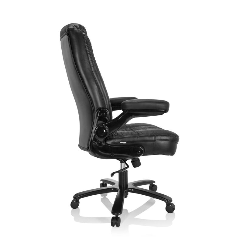 hjh OFFICE XXL Drehstuhl INSTRUCTOR III Leder ergonomisch klappbare Armlehnen - 4064323017509