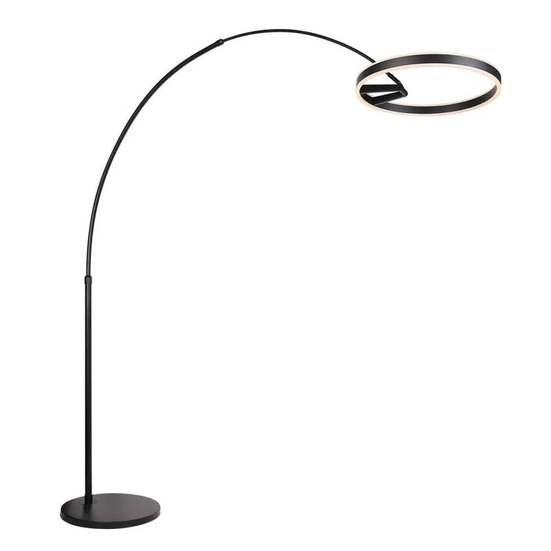 Steinhauer Stehlampe Ringlux moderne Lampe dimmbar schwarz 215cm Höhe 50cm Ø - 8712746176551