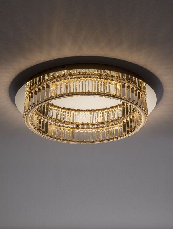 Nova Luce Deckenleuchte Deckenlampe LED AURELIA Gold Neutralweiß dimmbar 50 cm - 5212017435231