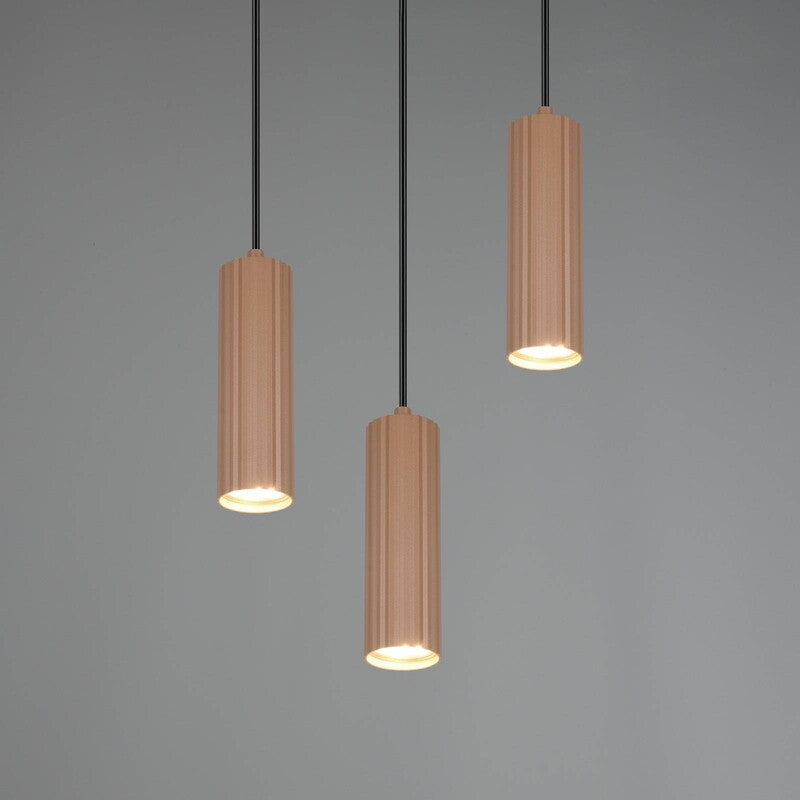 TRIO Pendelleuchte Hängeleuchte Soka GU10 3-flammig LED Lampe Metall coffee 28cm - 4017807670172