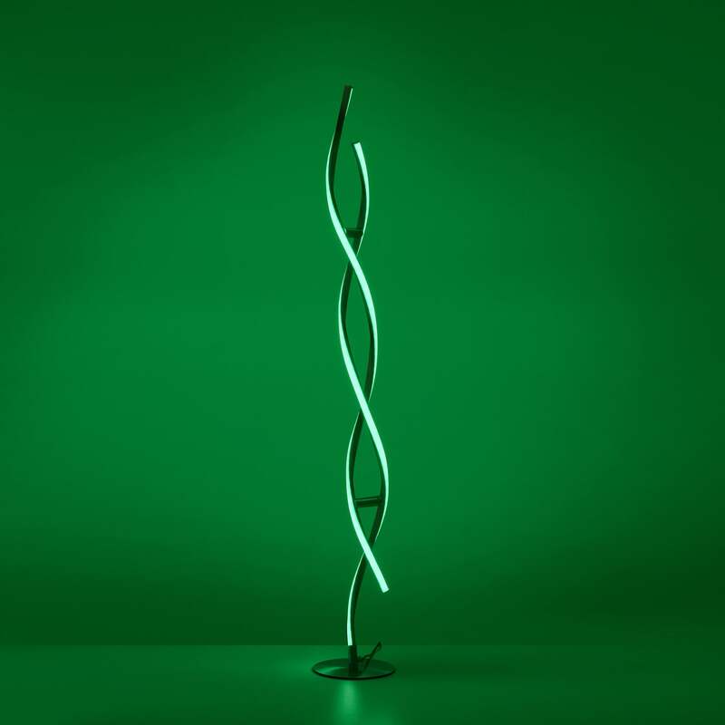 LOLA Smart Stehleuchte Swing LED Lampe dimmbar RGB Farbwechsel silber 140cm - 4043689978099
