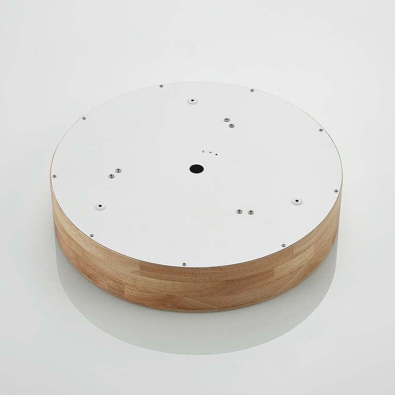 Lindby Deckenlampe Hängeleuchte Tanju LED Leuchte dimmbar Holz Ø40cm weiß 3-flg - 4251911729047