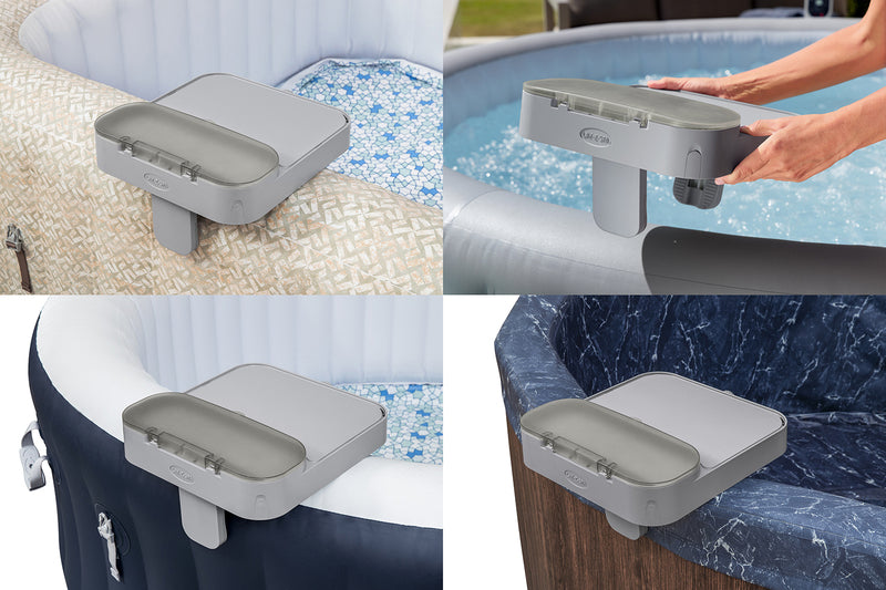 LAY-Z-SPA Ablagetablett 4-in-1 Zubehör spritzwassergeschützt für Whirlpool grau - 6941607368282