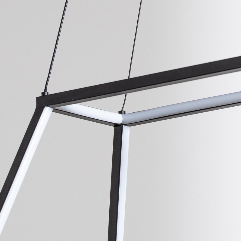 Lucande Pendelleuchte Hängeleuchte LED Mensola Aluminium schwarz 75 cm - 4251911791709