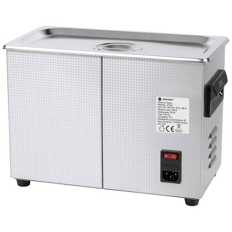 TOOLCRAFT USC-450 Ultraschallreiniger Schmuck Werkstatt Bürobedarf 380 W 4.5 l - 4064161294124