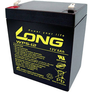 B-Ware Long Bleiakku Akku Standby 12 V 5 Ah Universell Hochwertig Wartungsfrei 6,35 mm