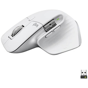 B-Ware Logitech MX Master 3S Ergonomische Maus Bluetooth 8000 dpi Hellgrau 7 Tasten