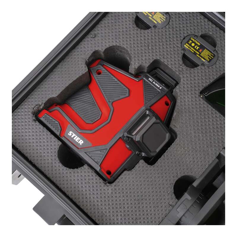 STIER Kreuzlinienlaser SKL 3x360° grün Nivelliergerät 50m IP65 im Koffer 774g - 4251709626664