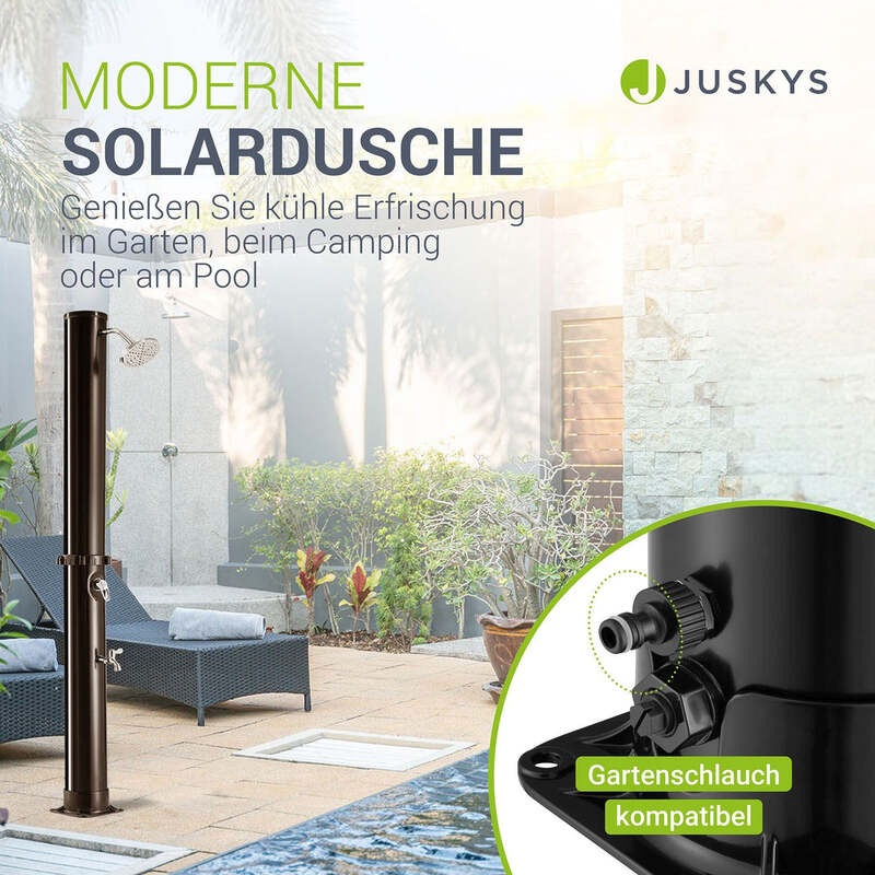 Solardusche Victoria Gartendusche 35l Regendusche Temperaturregelung schwarz - 4260565523307