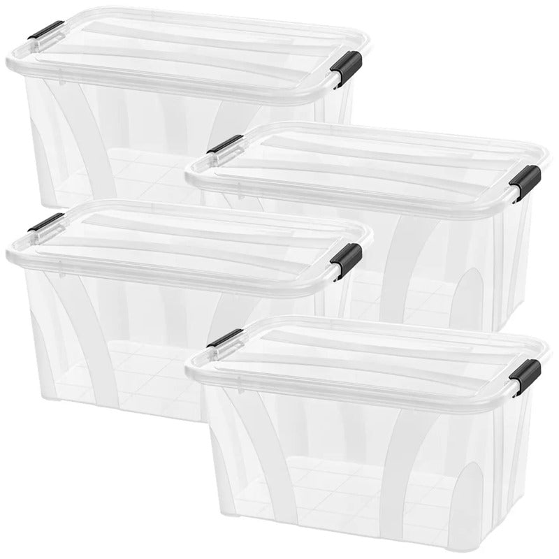 Siena HOME Aufbewahrungsbox Anzio Transparent 14 l 385x185x254 mm 4 St. - 4019111528415