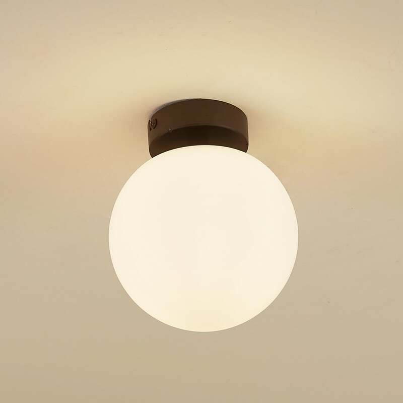 Lucande Deckenlampe Bidolo LED Lampe dimmbar schwarz IP44 Ø15cm 17,7cm hoch - 4251911776348
