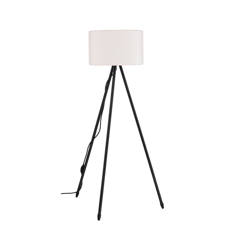 Lucande Terrassenleuchte Trivira LED Gartenlampe Außenleuchte 130cm weiß schwarz - 4251911764499