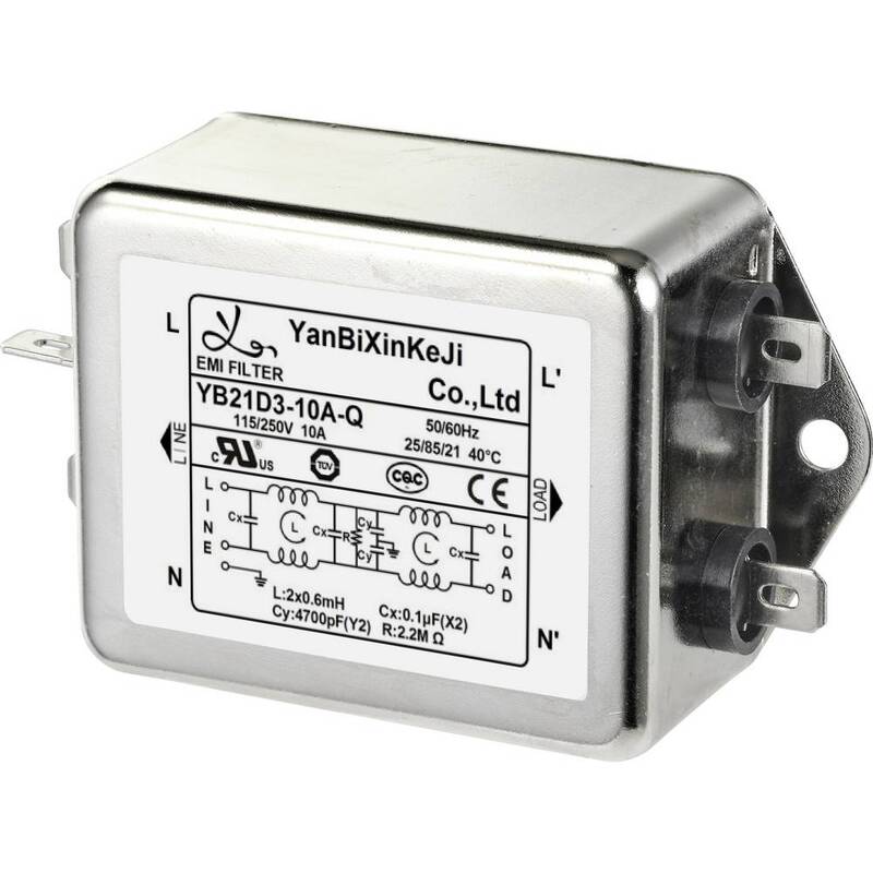 TRU COMPONENTS Entstörfilter Netzfilter Filter Stromfilter 250 V AC 10 A 6 STÜCK - 4064161228006