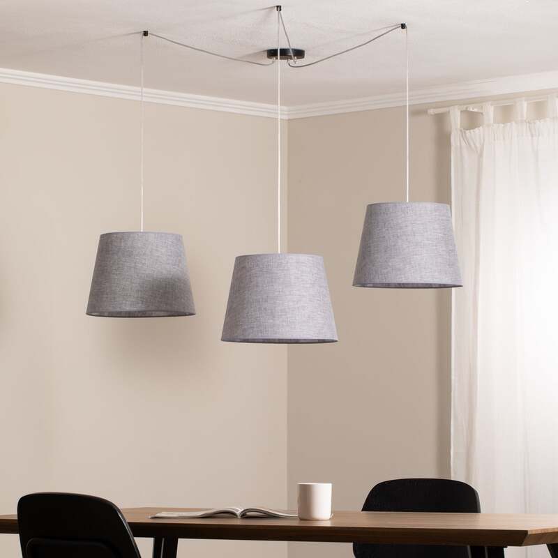 Pendellampe Ascot grau Hängelampe LED dimmbar 3-flammig Pendelleuchte Leuchte - 5907106011044