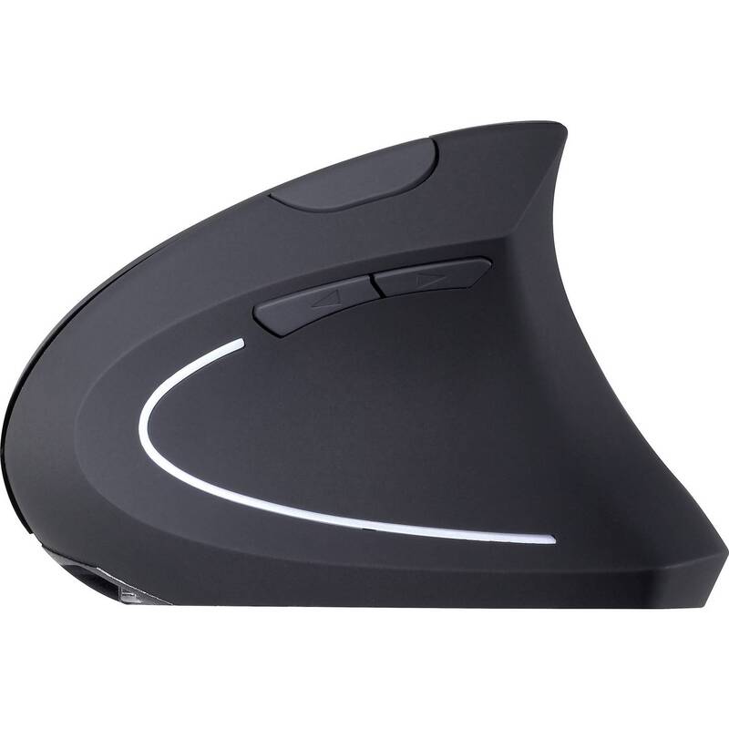 Renkforce Computermaus Ergonomisch RF-WM-322 Funk Optisch Schwarz 5 Tasten - 4064161039602