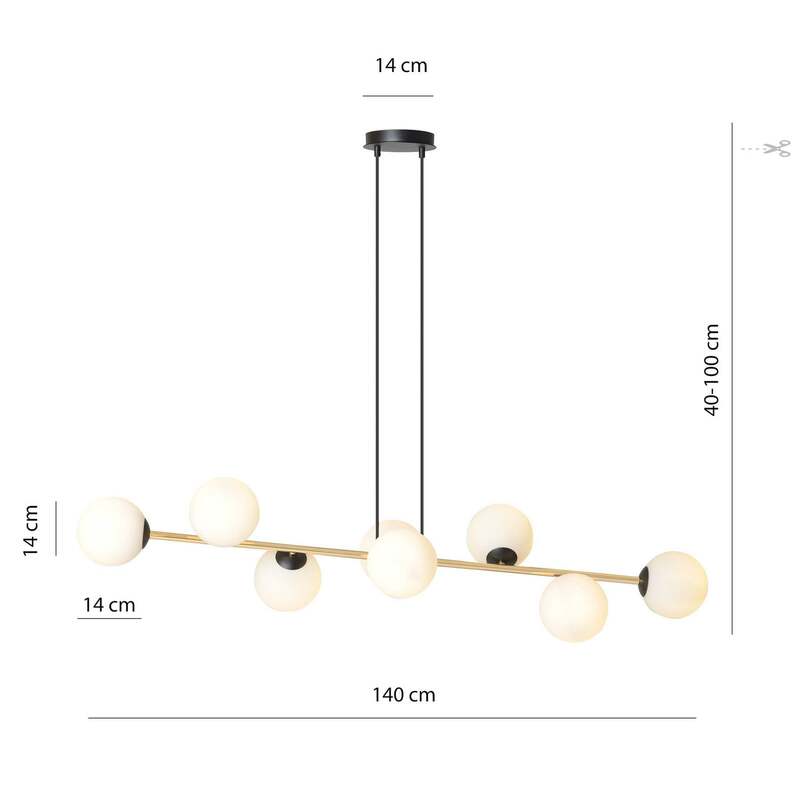 EMIBIG Lighting GRAVITY 8 BL OPAL Hängeleuchte Hängelampe SIEHE TEXT/FOTO - 4251911783742