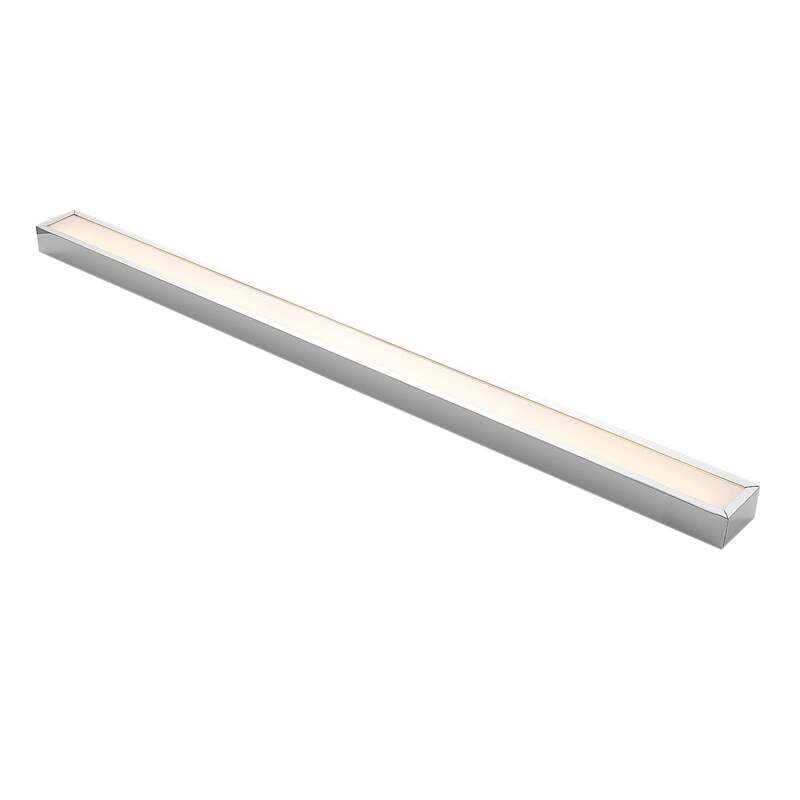 Lindby Wandleuchte Wandlampe Layan LED Badezimmerlampe chrom 120cm IP44 weiß - 4251096565546