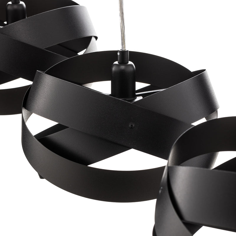 Hängeleuchte Tornado LED Pendelleuchte dimmbar 3-flammig schwarz 95x26cm - 5905563001868