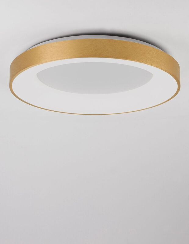Nova Luce Deckenleuchte Deckenlampe Rando Thin LED Gold Warmweiß dimmbar 60 cm - 5212017420114