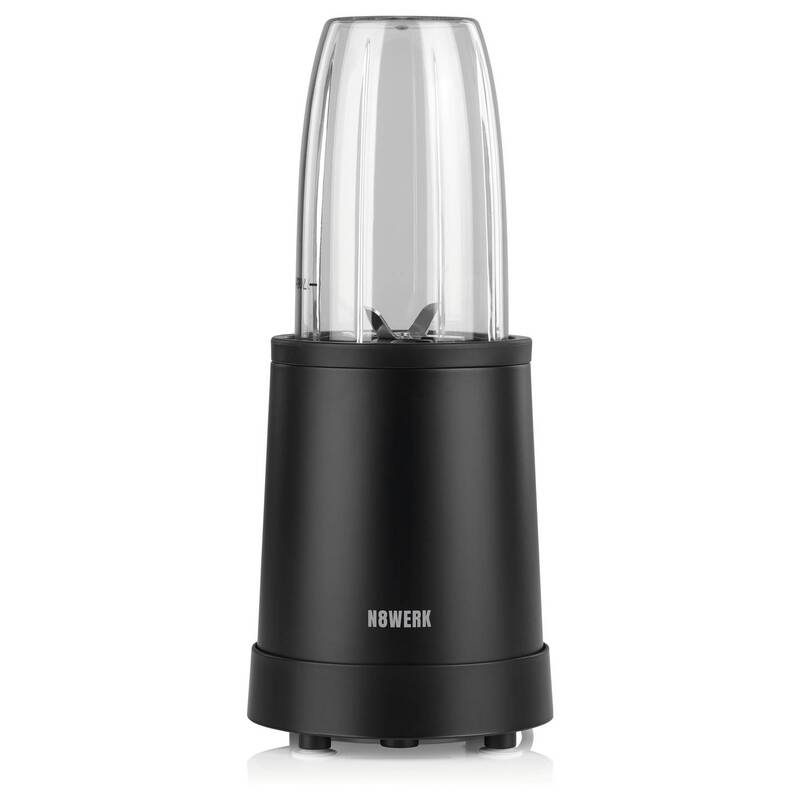 N8WERK Nutrition Mixer 800 W Schwarz 8-tlg. mit Ice Crush To-Go-Deckel - 4052926091910