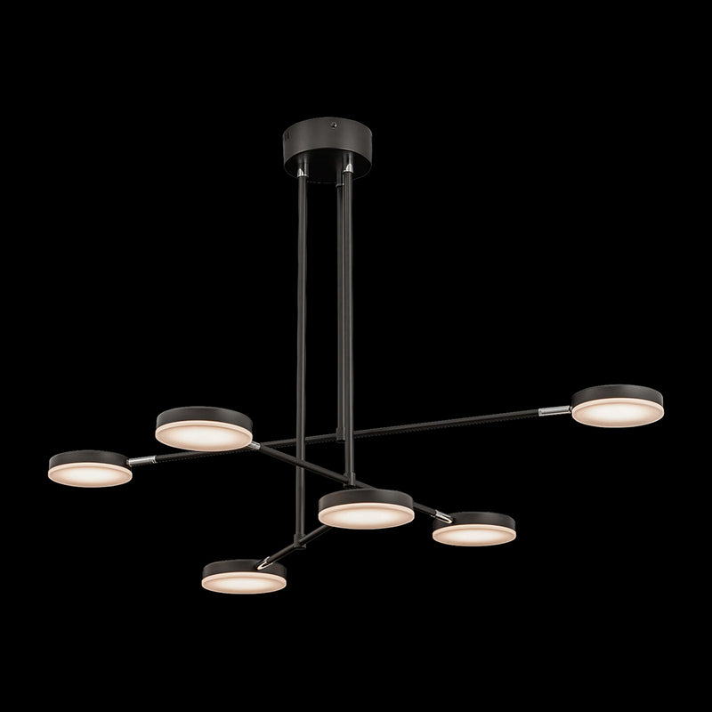 Maytoni Hängelampe Hängeleuchte Fad LED Pendelleuchte 6-fl schwarz weiß 89x55cm - 4251110053493