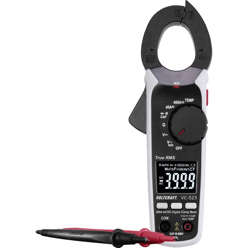 Voltcraft Stromzange VC-523 digitale Messzange 400A CAT III 600V True RMS - 4053199547463