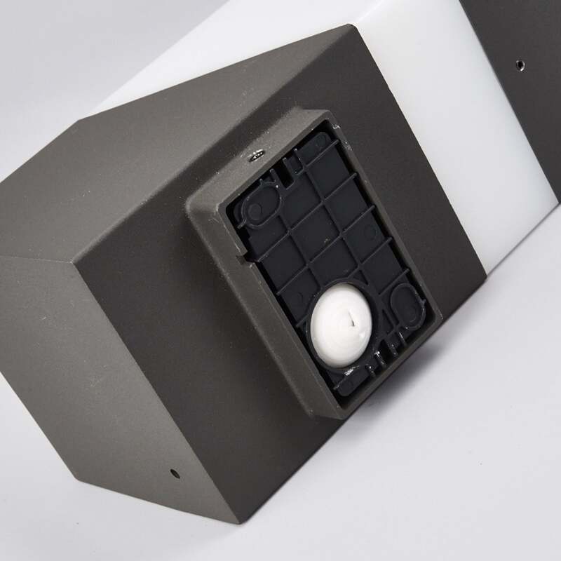 Lucande Außenwandleuchte Kiran LED Wandleuchte mit Bewegungsmelder grau IP44 E27 - 6291105706193